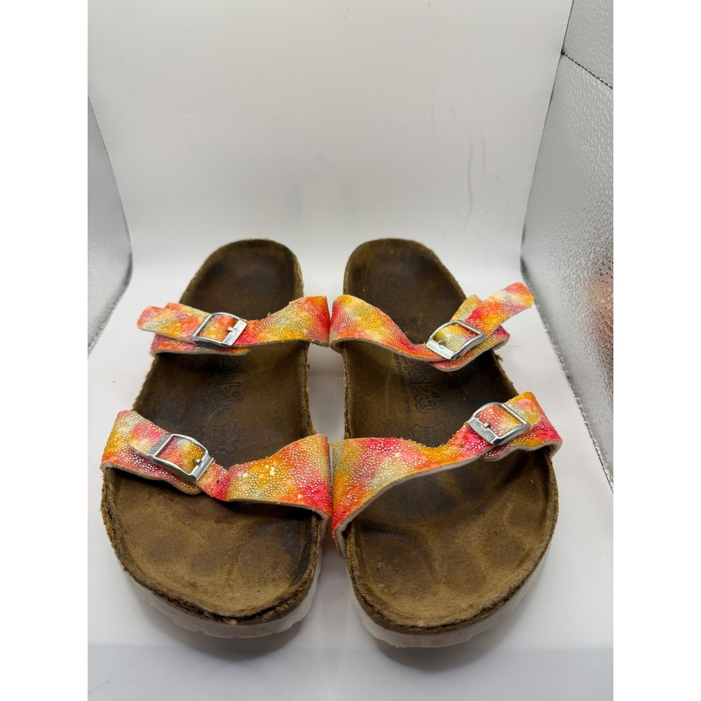 Birki's Birkenstock Tie Dye Double Strap Sandals Multi Color 38 L7 M5